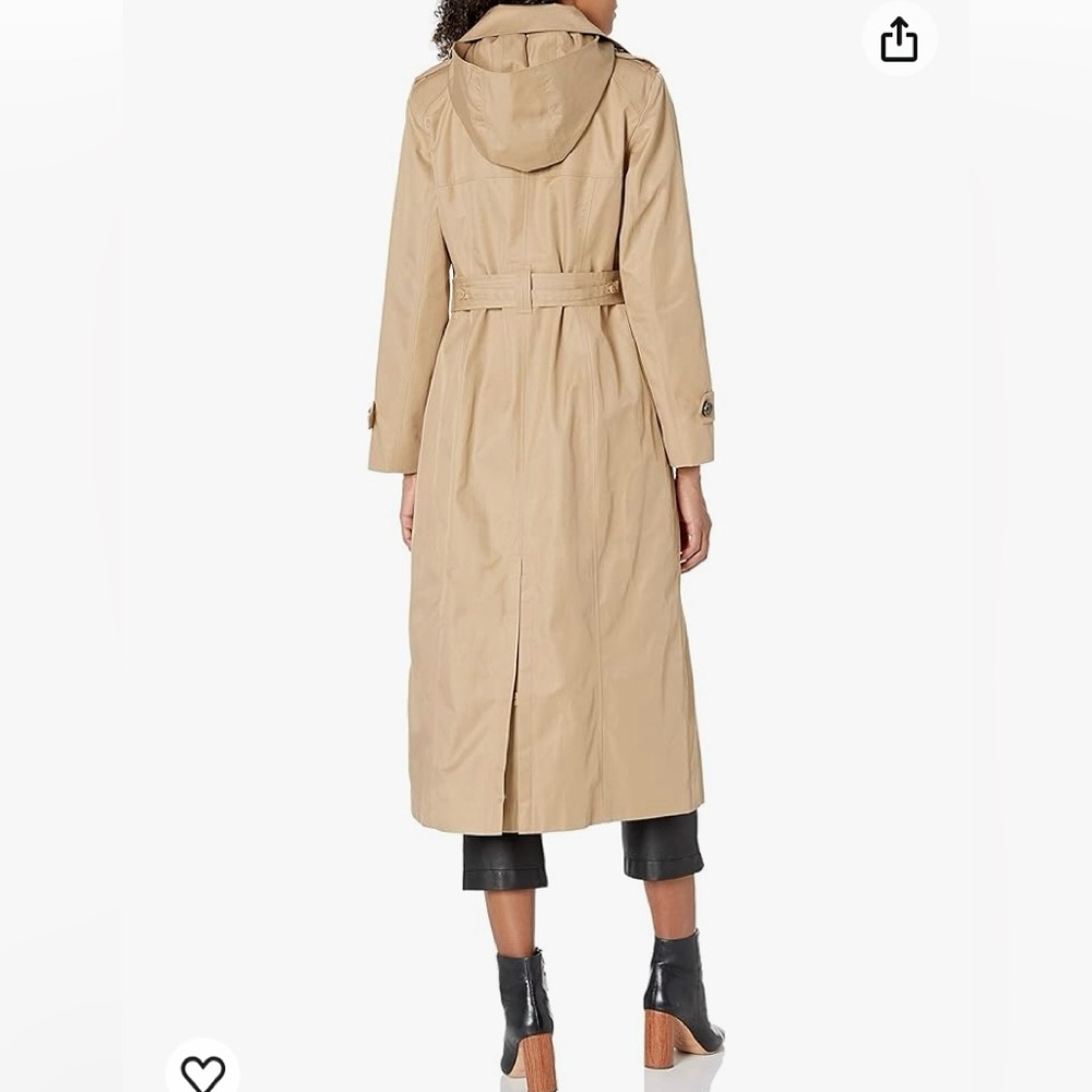 NWT ORIGINAL LONDON FOG MAXI Classic Very Long TRENCH w/hood and bib vest